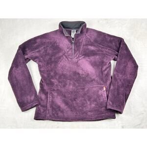 The North Face Women's XL Luxe Osito 1/4 Zip Purple Fuzzy Fleece Outdoor Sherpa